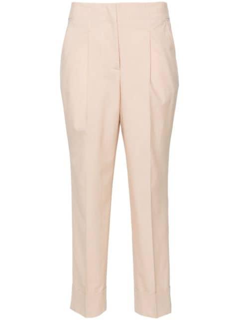 chain-detail tapered-leg trousers by PESERICO