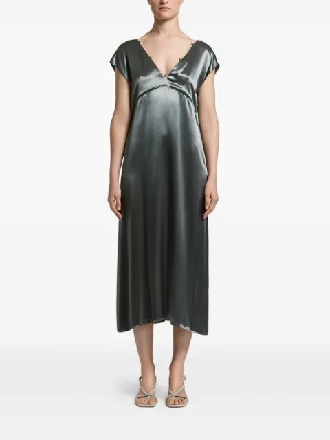 chain-link satin midi dress by PESERICO