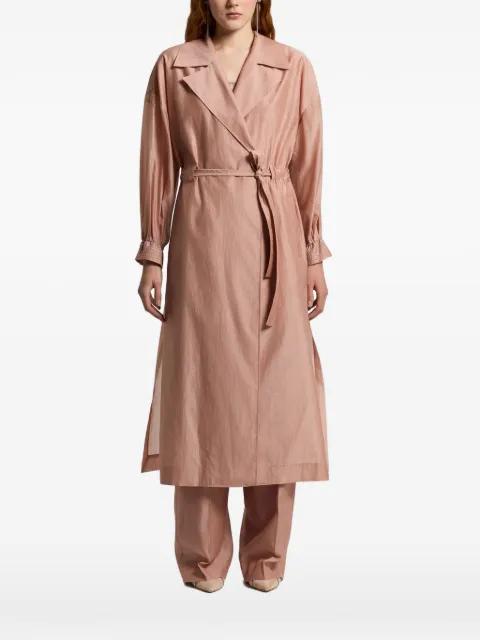 collared belted coat by PESERICO