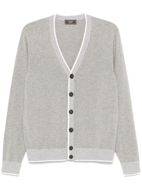 contrast-trim cardigan by PESERICO