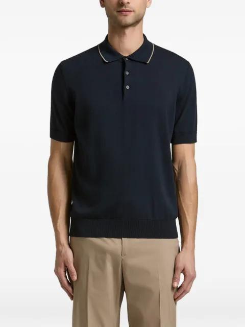 contrast-trim polo shirt by PESERICO