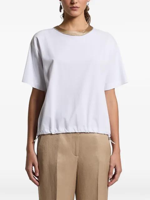 contrast-trim top by PESERICO