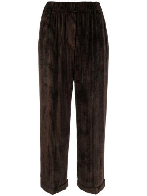 corduroy wide-leg trousers by PESERICO