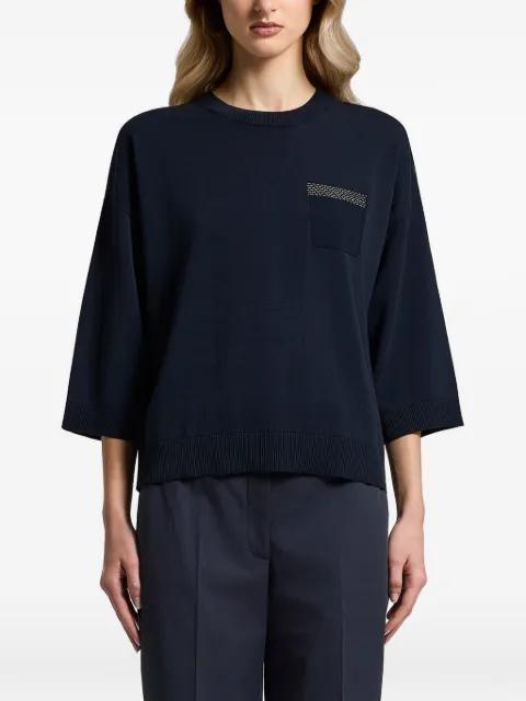 cotton pocket sweater by PESERICO