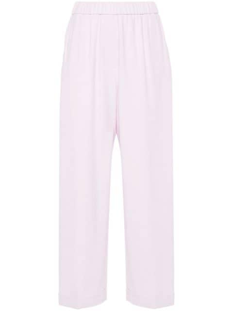 crepe wide-leg trousers by PESERICO
