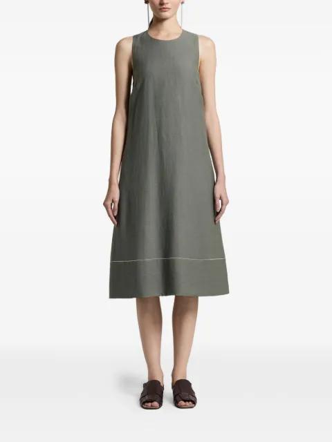 crew-neck midi dress by PESERICO