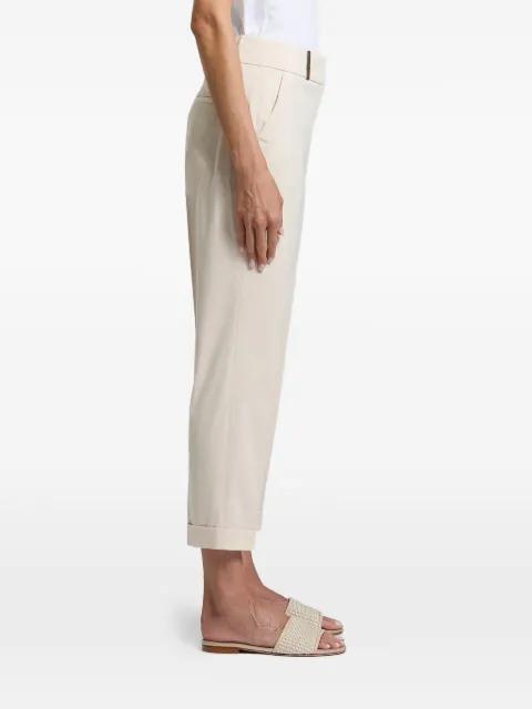 cropped turn-up trousers by PESERICO