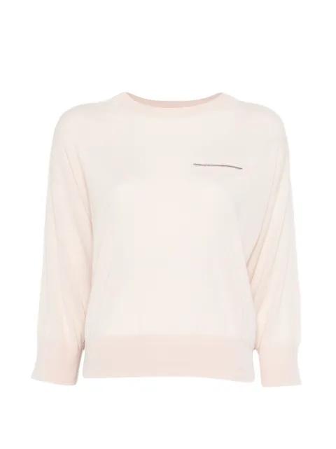 crystal-embellishment sweater by PESERICO