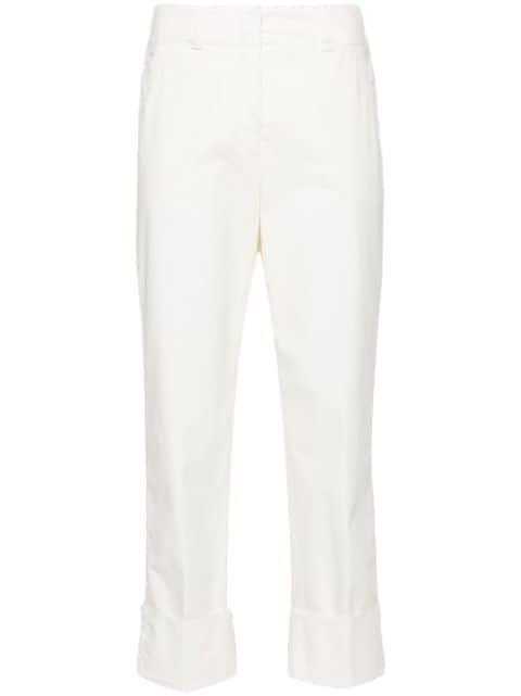 cuffed cropped trousers by PESERICO