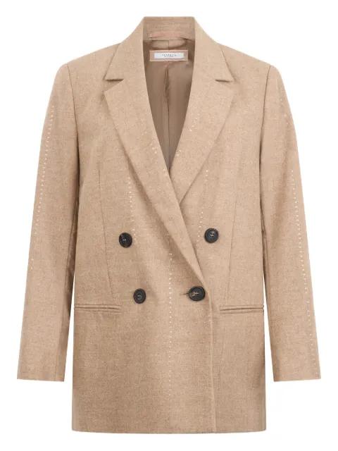 double-breasted button blazer by PESERICO