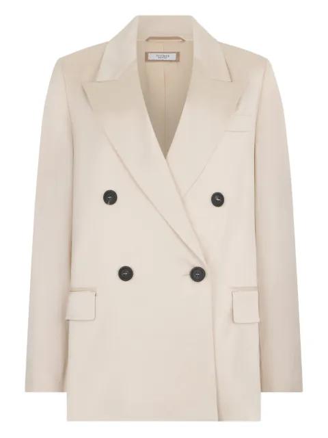 double-breasted long-sleeve blazer by PESERICO