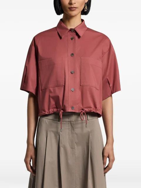 drawstring chest-pocket shirt by PESERICO