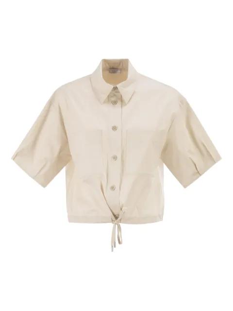 drawstring-detail shirt by PESERICO