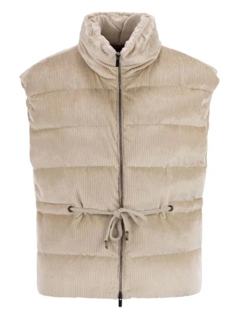 drawstring gilet by PESERICO