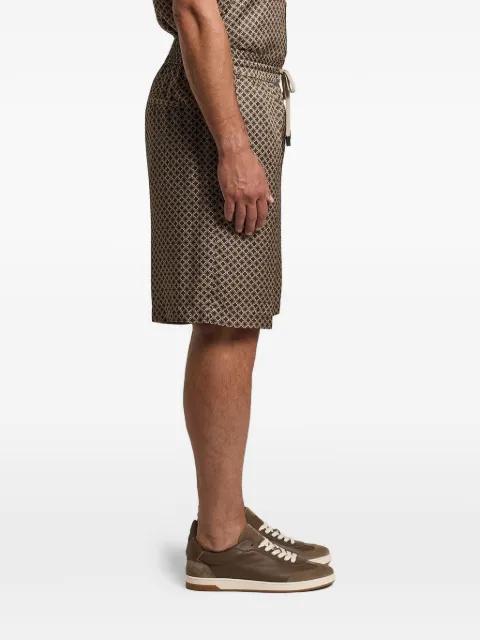 drawstring patterned shorts by PESERICO
