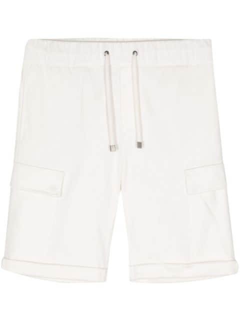 drawstring-waist cotton shorts by PESERICO