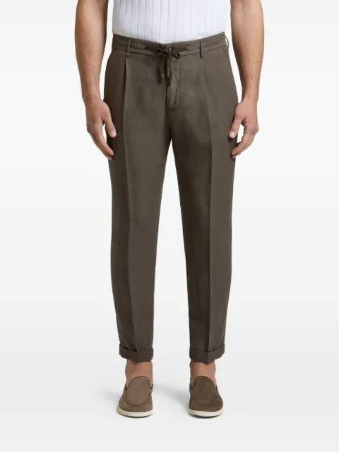 drawstring-waist pleated trousers by PESERICO