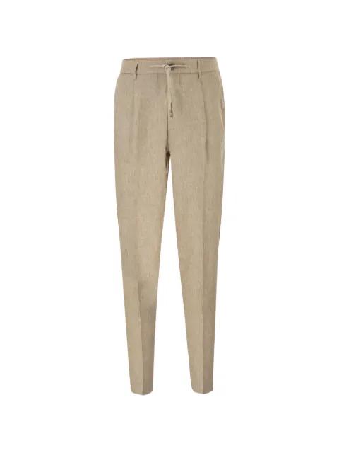 drawstring-waist tapered trousers by PESERICO