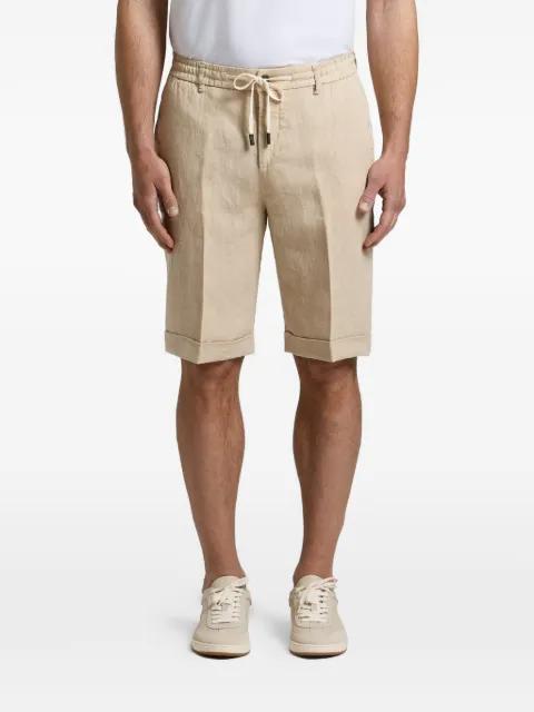 drawstring-waist turned-up shorts by PESERICO