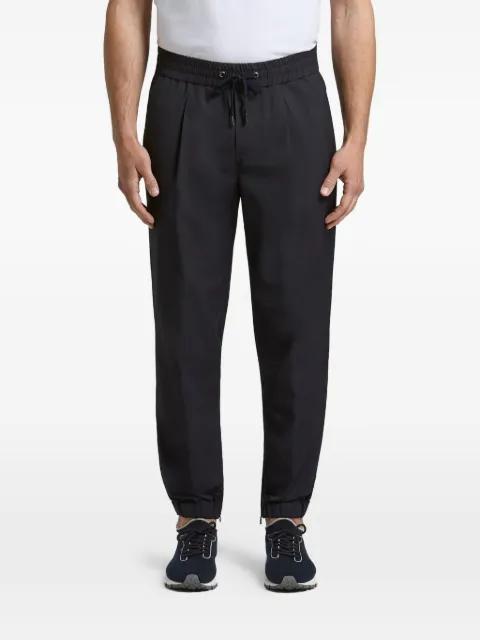drawstring-waist zip-cuff track pants by PESERICO
