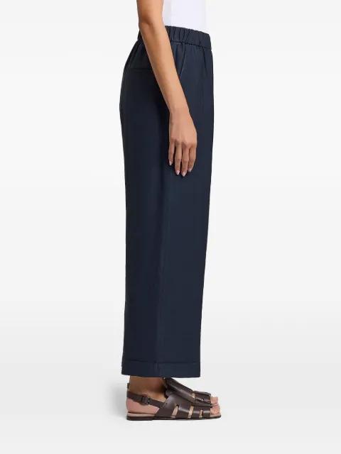 elastic-waist turn-up trousers by PESERICO
