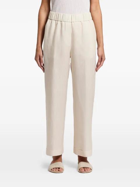 elasticated turn-up trousers by PESERICO