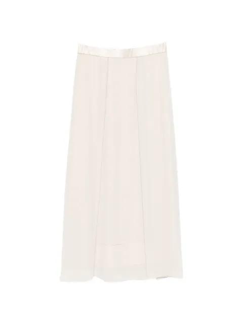 elasticated-waistband maxi skirt by PESERICO
