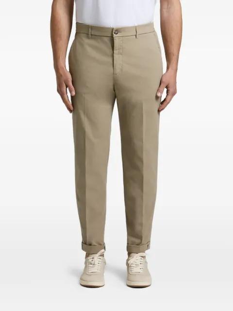 elasticated-waistband turn-up trousers by PESERICO