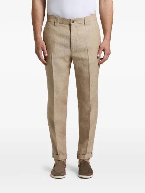 elasticated-waistband turn-up trousers by PESERICO