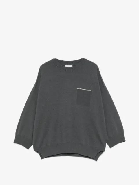 embellished pocket-detail sweater by PESERICO