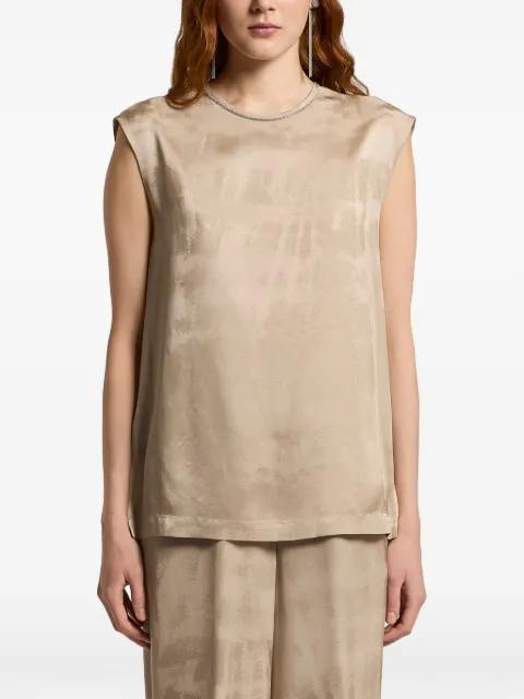 embellished sleeveless top by PESERICO