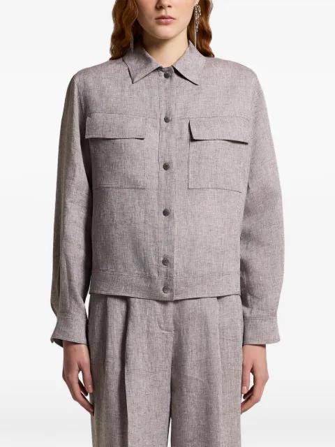 flap-pocket jacket by PESERICO