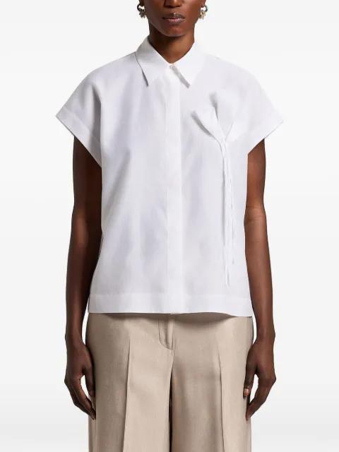 floral appliqué shirt by PESERICO