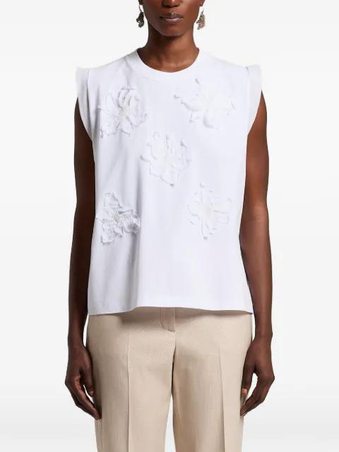 floral-appliqué top by PESERICO