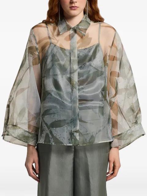 floral print button up shirt by PESERICO