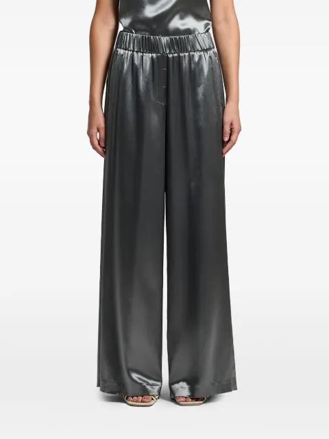 fluid satin trousers by PESERICO