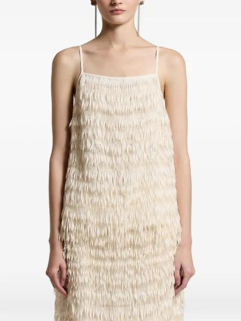 fringed sleeveless top by PESERICO
