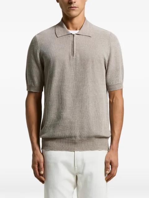 half-zip knitted polo by PESERICO