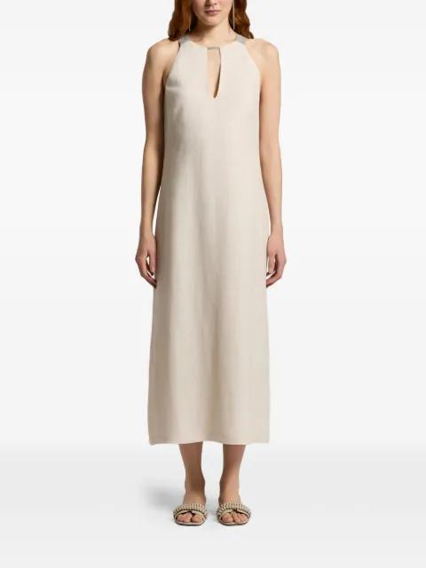 halterneck keyhole dress by PESERICO