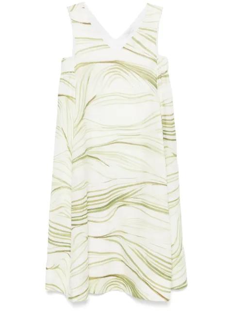 herbal-print midi dress by PESERICO