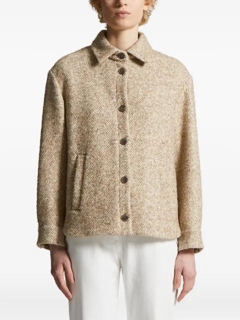 herringbone button jacket by PESERICO