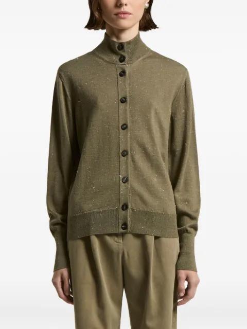 high-neck long-sleeves cardigan by PESERICO