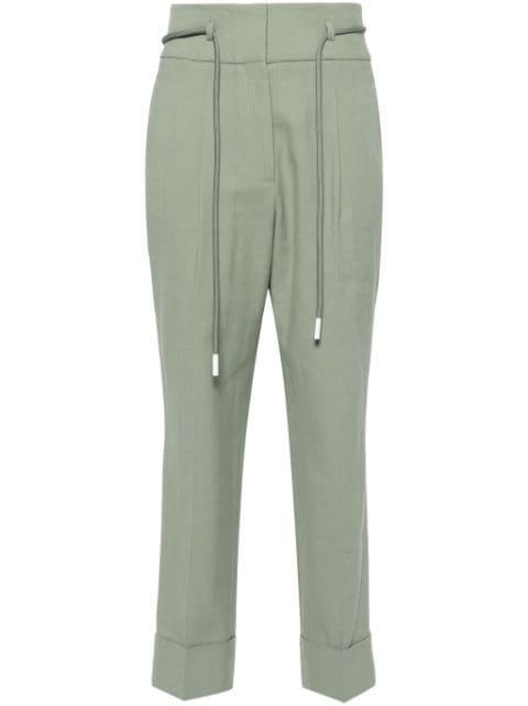 high-waist cropped trousers by PESERICO