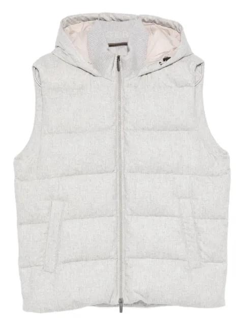 hoodied quilted gilet by PESERICO