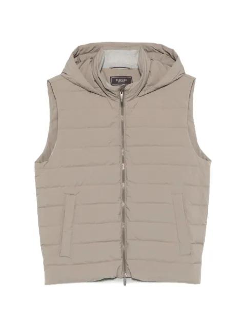 hoodied zip gilet by PESERICO