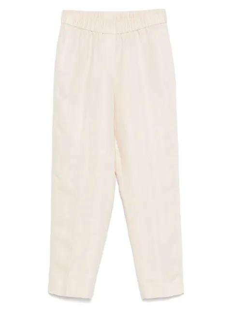 interlock-twill trousers by PESERICO