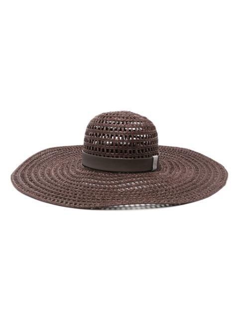 interwoven sun hat by PESERICO