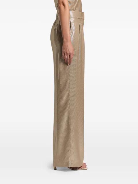 lamé twill trousers by PESERICO