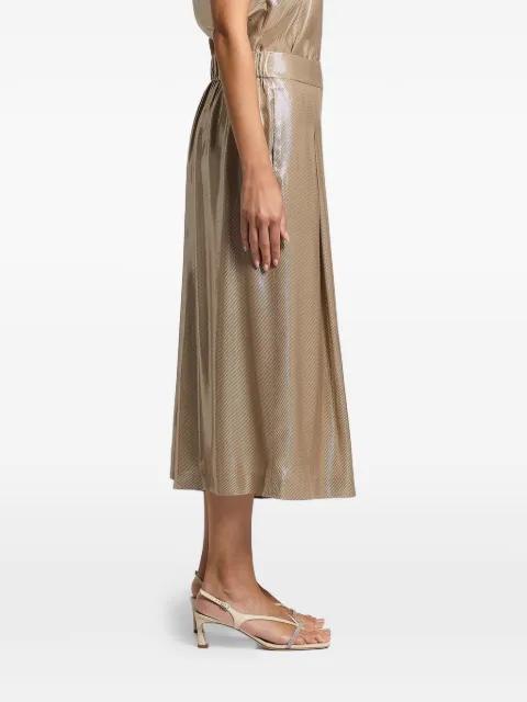 lamé twill trousers by PESERICO