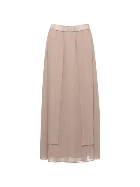 layered elasticated-waist midi skirt by PESERICO